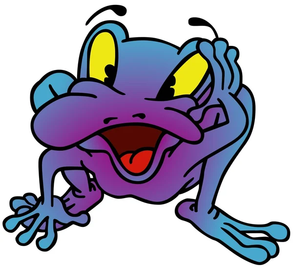 紫色のカエル — ストックベクタ