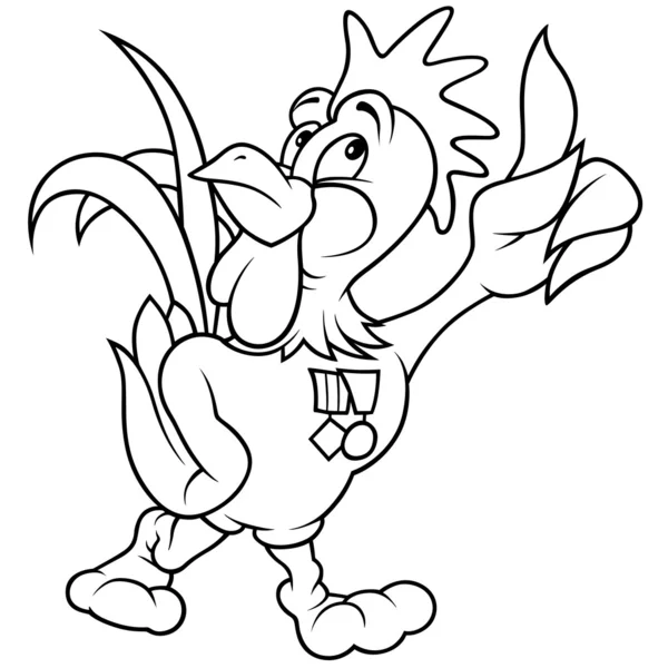 Eroe del gallo — Vettoriale Stock