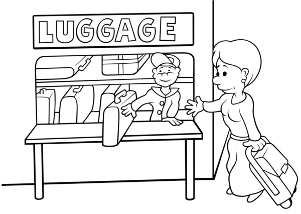 Vänster bagage kontor — Stock vektor