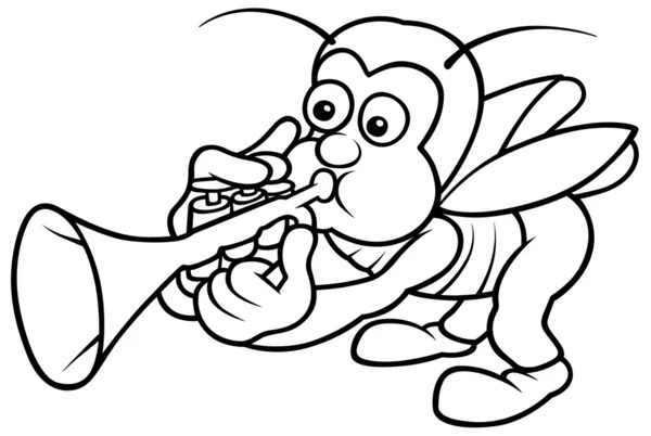 Käfer und Trompete — Stockvektor