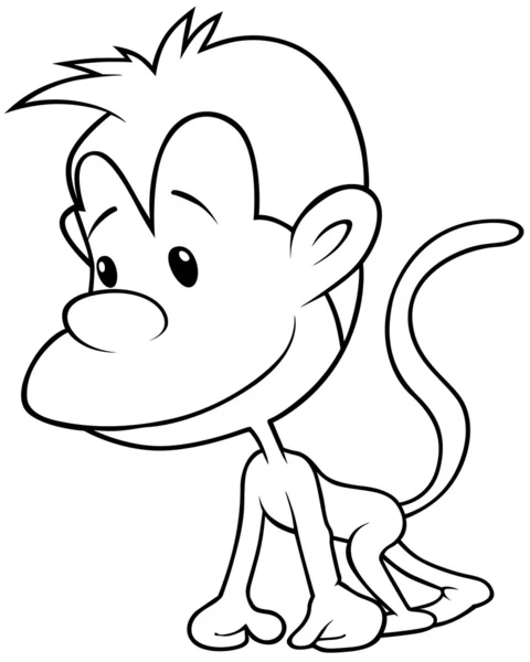小狗猴子 — 图库矢量图片