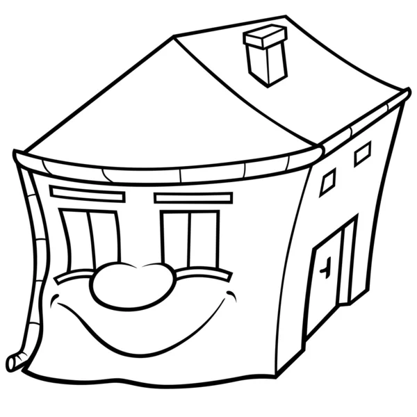 Дом с лицом — стоковый вектор