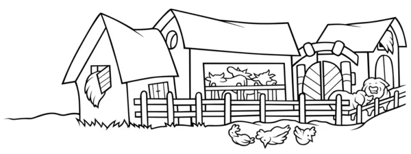 农场和动物 — 图库矢量图片