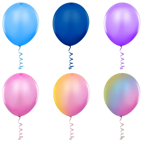 Μπαλόνια Μονό Χρωματισμένα Εικονογράφηση Διάνυσμα — Διανυσματικό Αρχείο