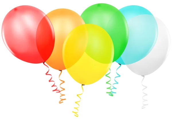 Balões Festa Coloridos Ilustração Fundo Vetor — Vetor de Stock