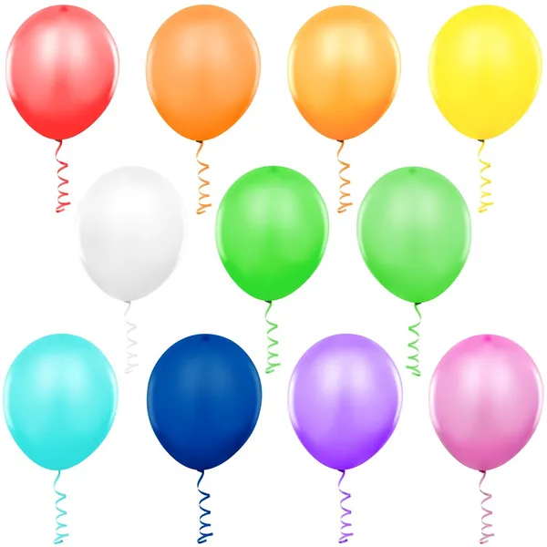 Ballons colorés célibataires — Image vectorielle
