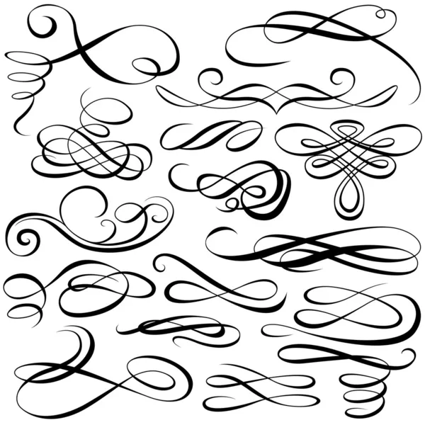 Elementy kaligraficzne — Wektor stockowy