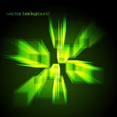 Vector abstract shape in green color clipart