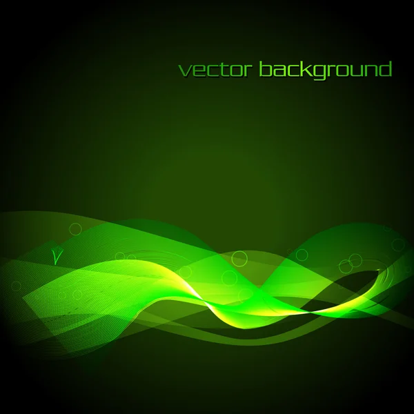 Verde brillante onda eps10 — Vector de stock