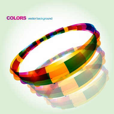 Abstract colorful circular design clipart