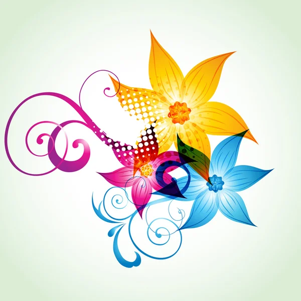 Kolorowy kwiat grafika — Wektor stockowy