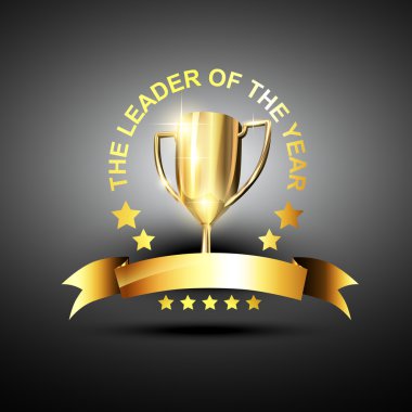 Vector leader trophy icon clipart