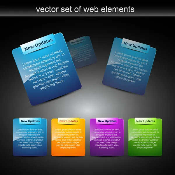 Éléments web vectoriels pour les projets web — Image vectorielle