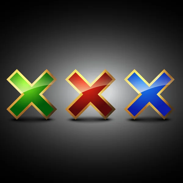 Symbole croix icône vectorielle — Image vectorielle