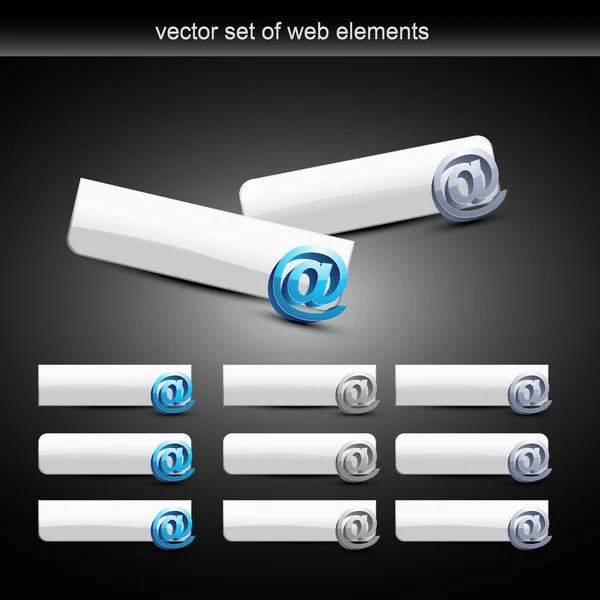 Bouton email vectoriel — Image vectorielle