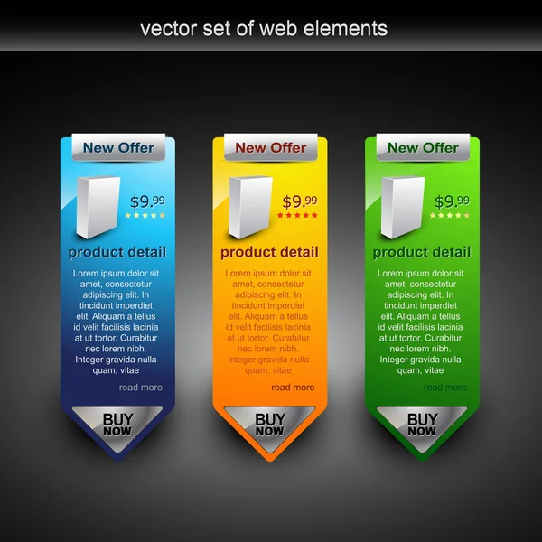 Intenet webové položky — Stockový vektor