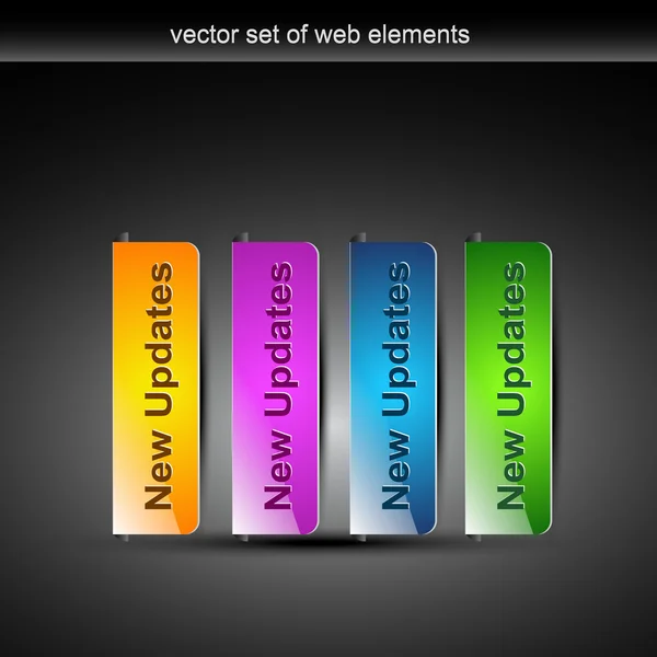 Elegantes botones coloridos web — Vector de stock