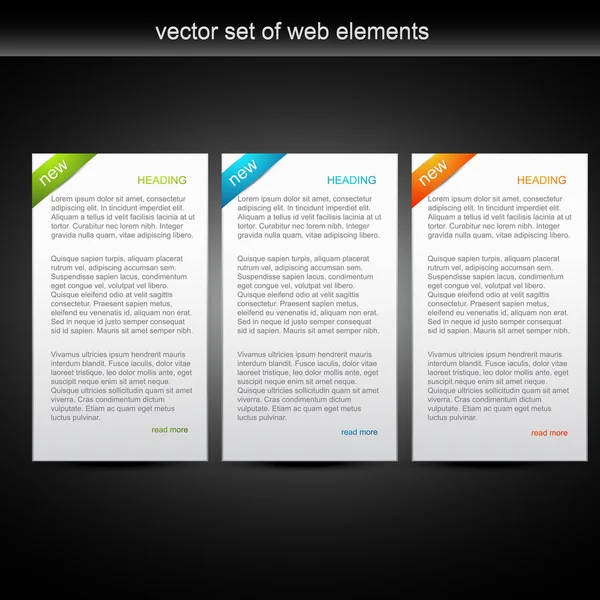 Vector set of three web banner Vector Graphics