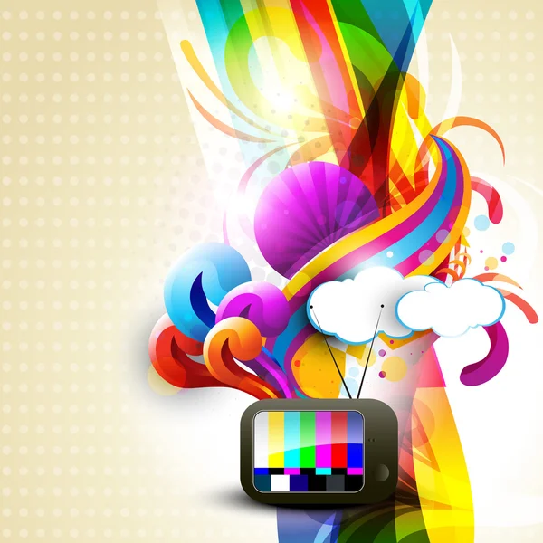 Télévision artistique — Image vectorielle