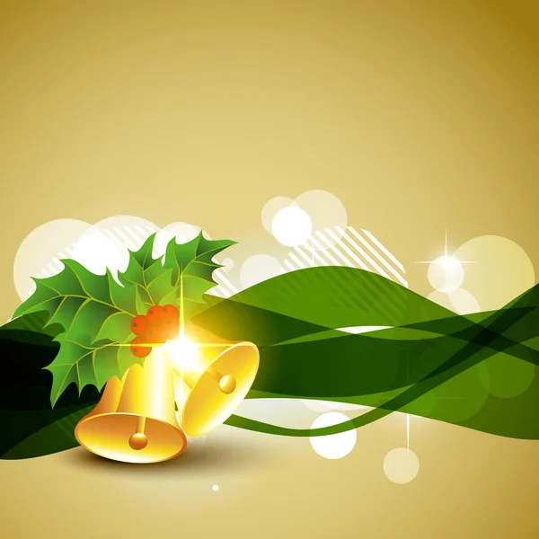 Cloche de Noël dorée — Image vectorielle