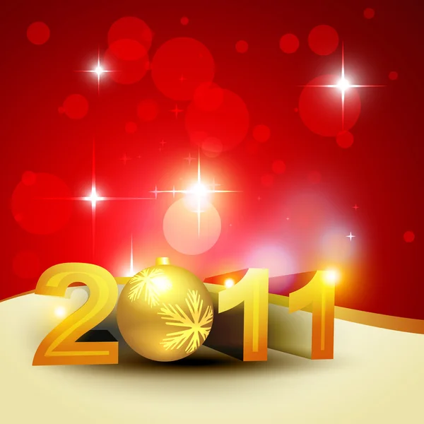 Goldenes Neujahrsdesign — Stockvektor