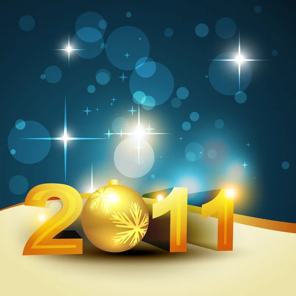 Altın yeni yıl tasarım — Stok Vektör