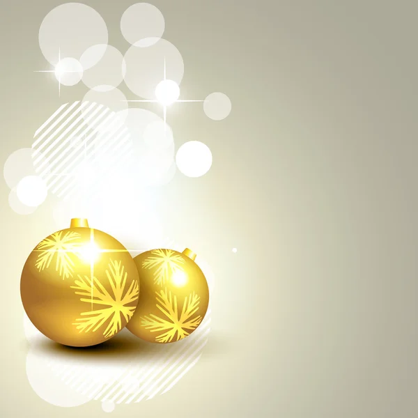 Goldene Weihnachtskugeln — Stockvektor