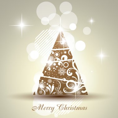 Vector christmas tree clipart