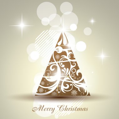 Vector christmas tree clipart