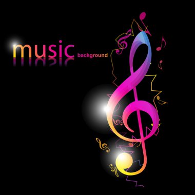 Stylish music design clipart