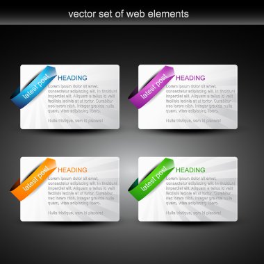 Web elements clipart