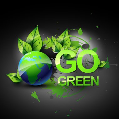 Vector go green symbol design clipart