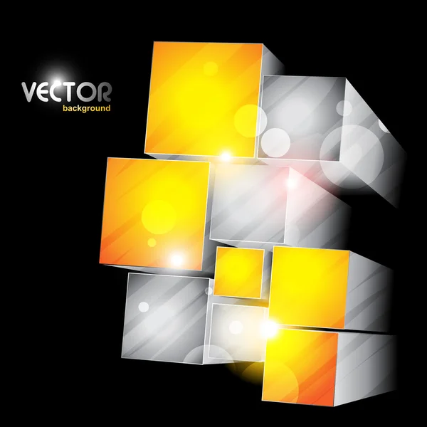 Cubos Vector Elegante Obra Arte Abstracto — Vector de stock