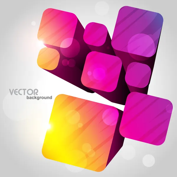 Cube shape artwork — Stock Vector