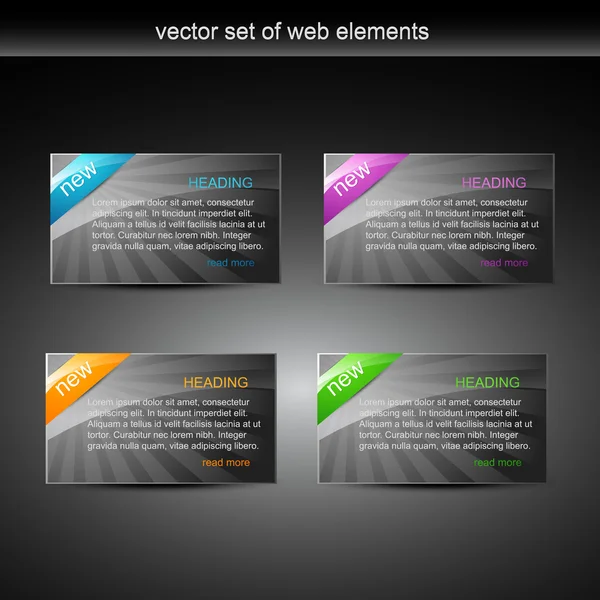 Pantalla Elemento Web Brillante Con Espacio Para Texto — Vector de stock
