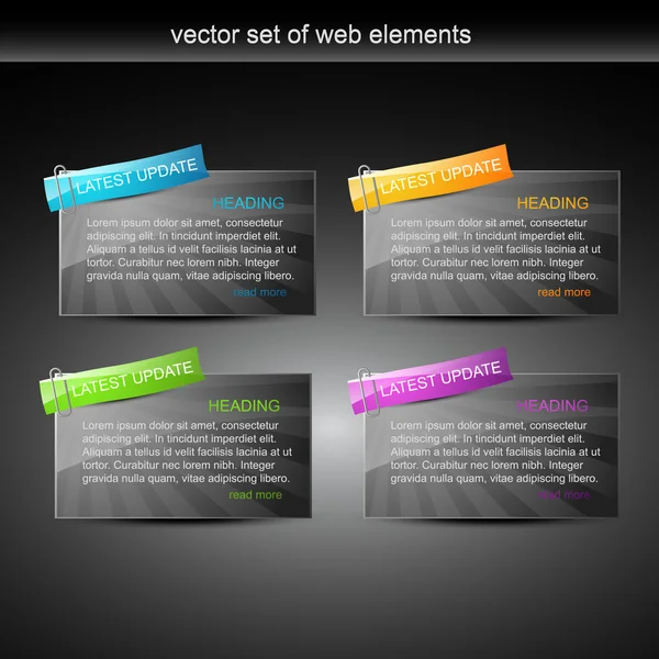 Elementi web — Vettoriale Stock