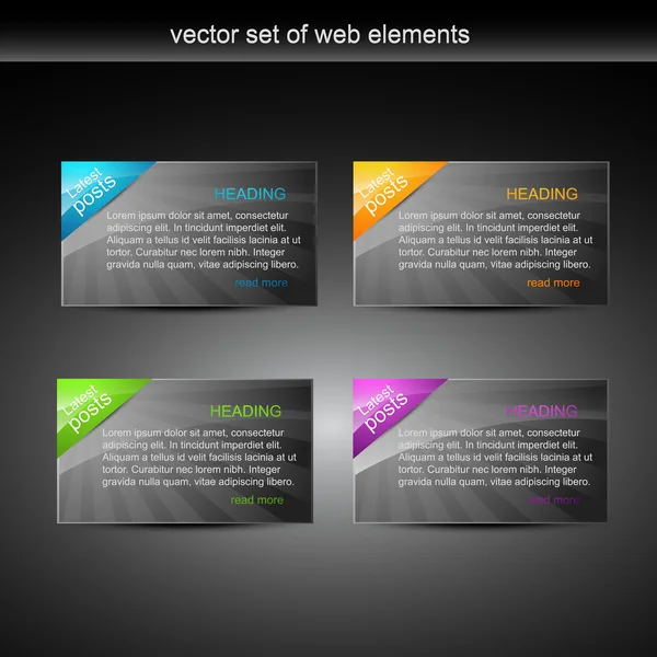 Webové prvky — Stockový vektor