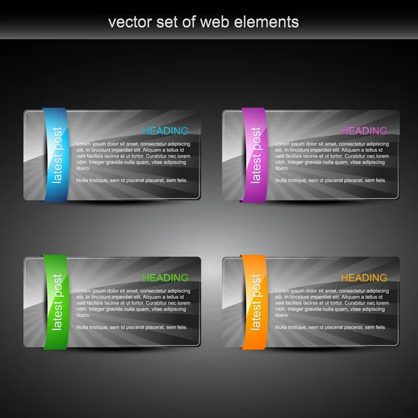 Pantalla Elemento Web Brillante Con Espacio Para Texto — Vector de stock