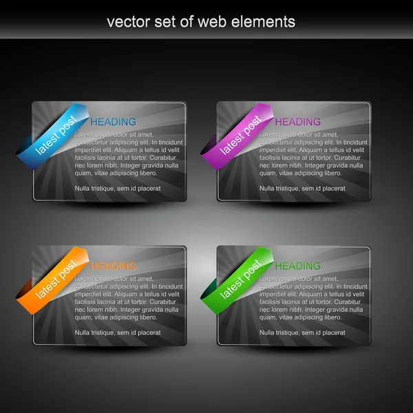 Visualizzazione Degli Elementi Web Con Spazio Testo — Vettoriale Stock