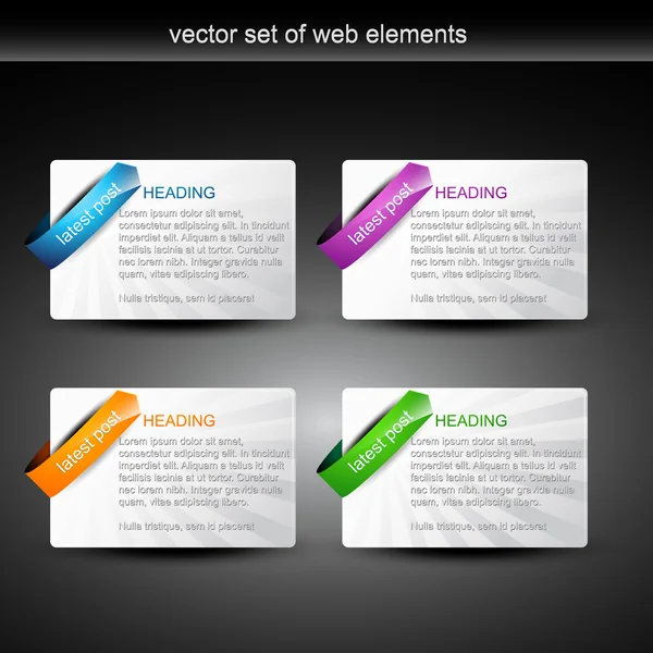 Elementos Web — Vetor de Stock