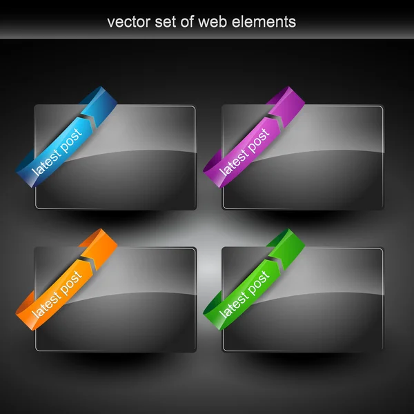Visualizzazione Degli Elementi Web Con Spazio Testo — Vettoriale Stock