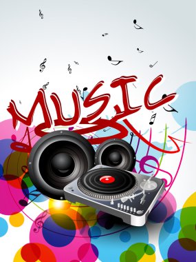 Abstract music background design clipart