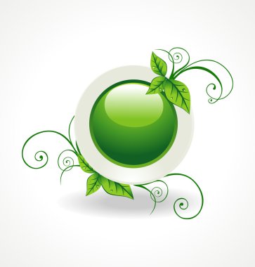 Vector eco green design art clipart