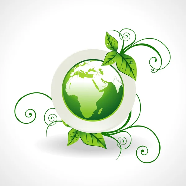 Green earth vector — Stock Vector