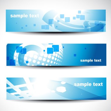 Abstract header set clipart