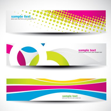 Abstract header set clipart