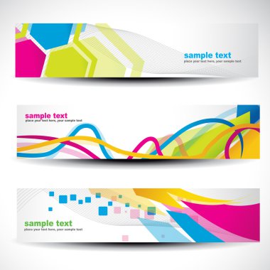 Abstract header set clipart