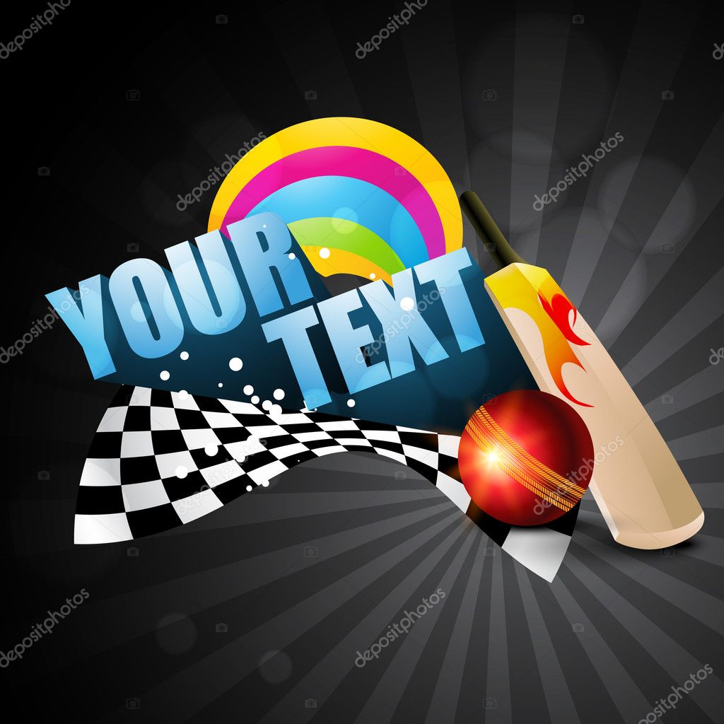 Cricket text background Vector Art Stock Images | Depositphotos