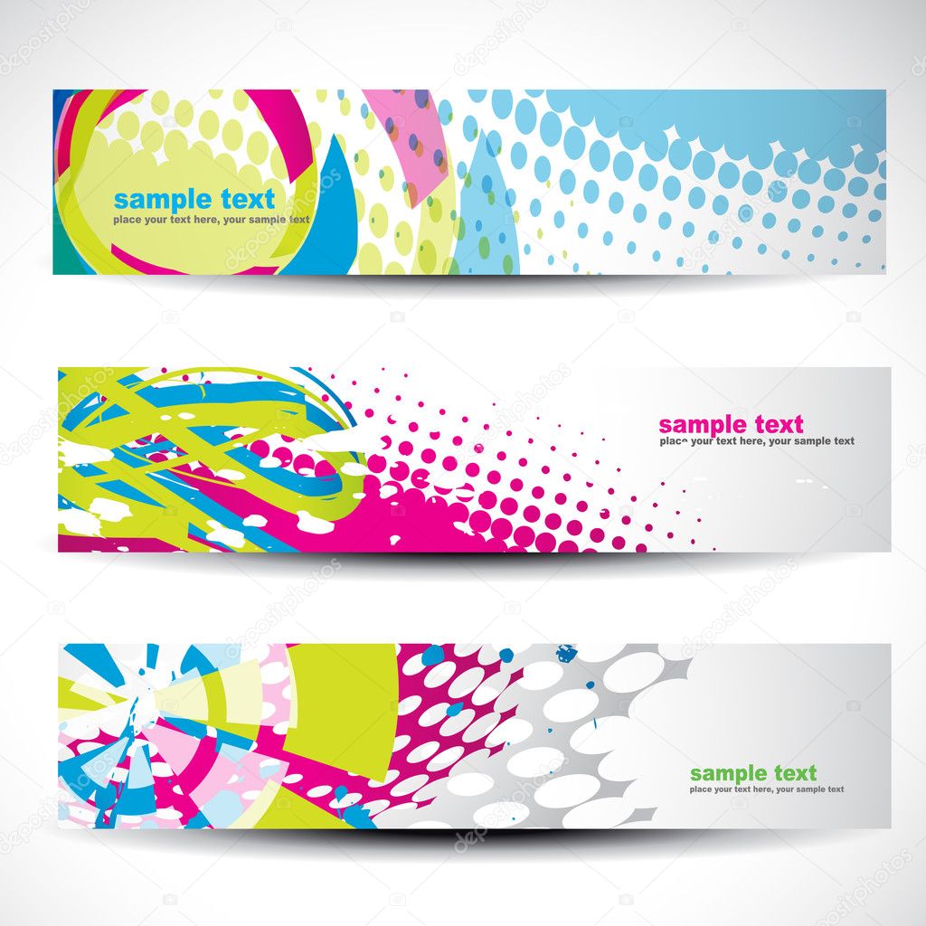Abstract header set Stock Vector by ©pinnacleanimate 5018494