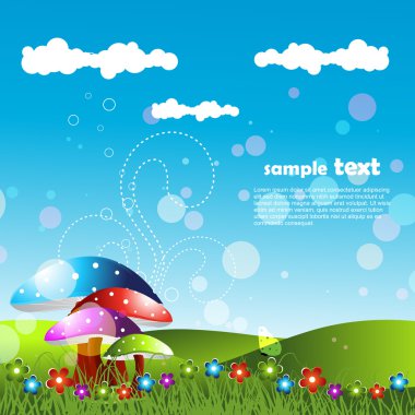 Artistic lanscape design clipart